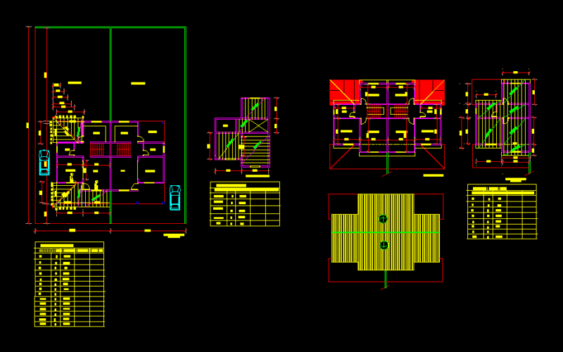 Carpentry Duplex DWG Section for AutoCAD