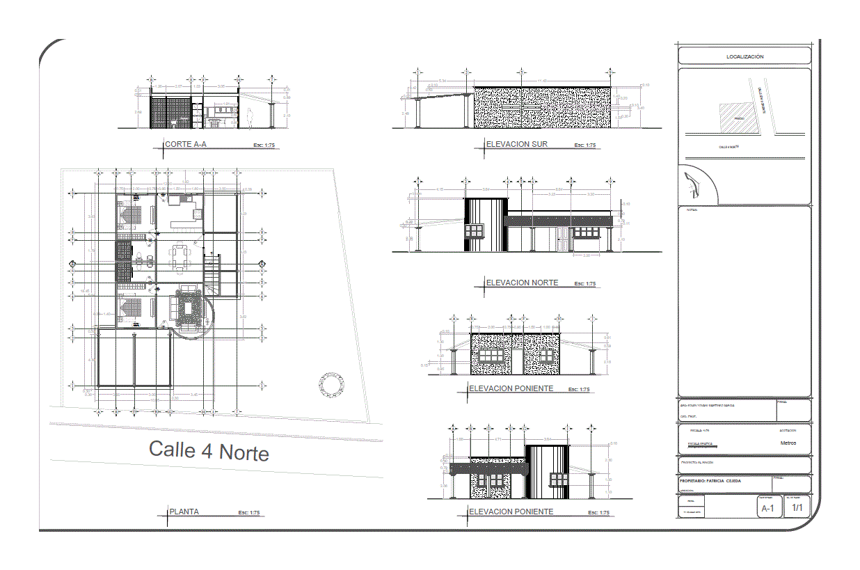 Casa Habitacion PDF Section (Document) • Designs CAD