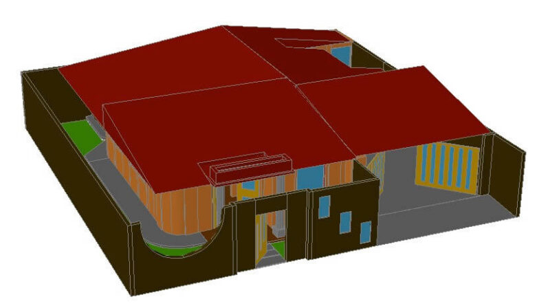 Casas Habitacion 3D DWG Section for AutoCAD