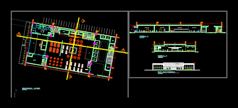 Casino DWG Elevation for AutoCAD