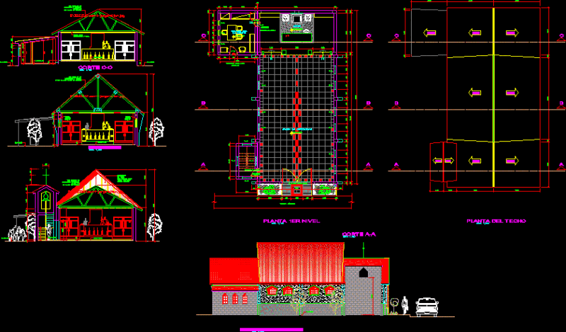 Catholic Center — Rural Area DWG Plan for AutoCAD