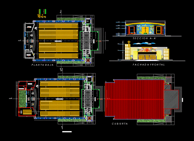 Catholic Church DWG Block for AutoCAD