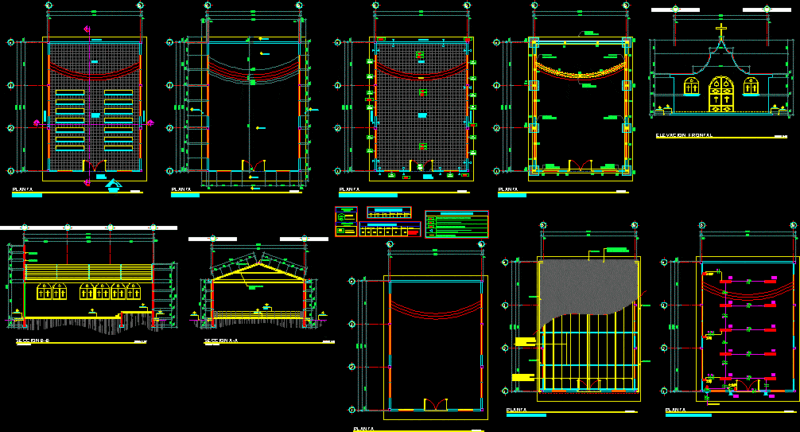 Catholic Church Plans DWG Plan for AutoCAD