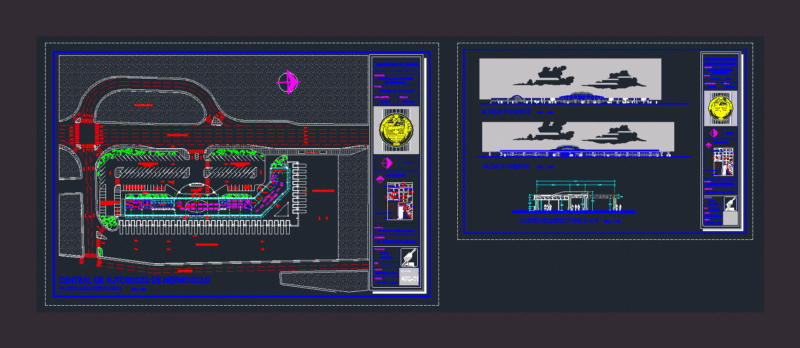 Central Bus Hermosillo DWG Section for AutoCAD