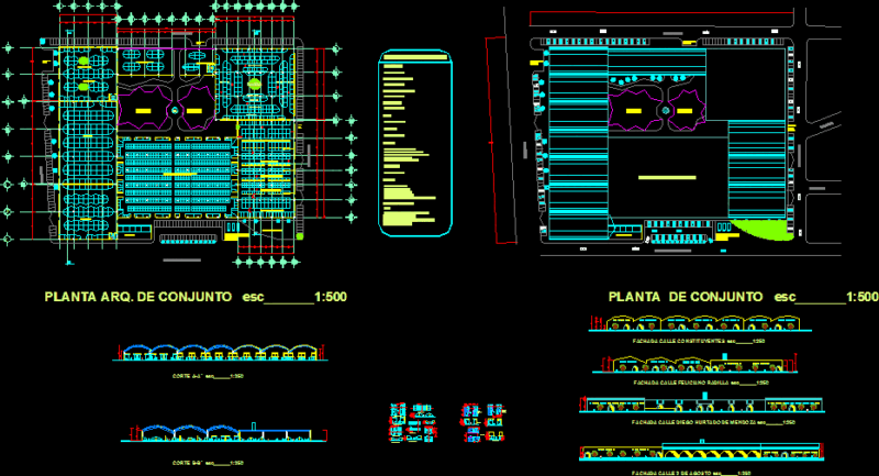 Central Market DWG Section for AutoCAD
