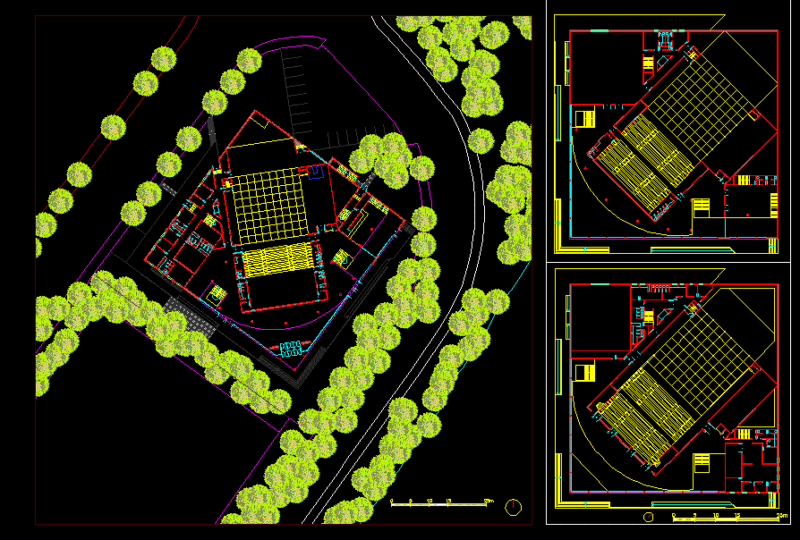 Central Theater; Sevilla DWG Block for AutoCAD