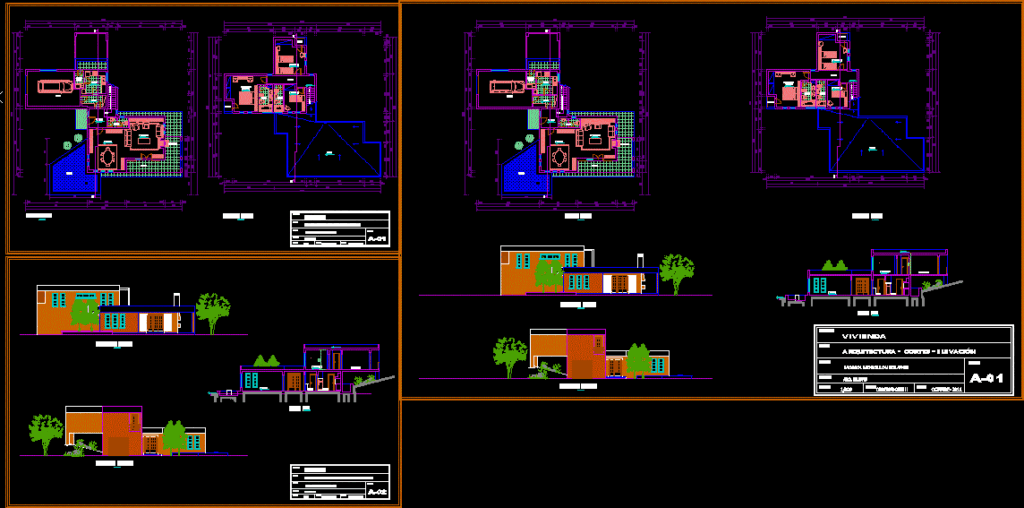 Chalet DWG Block for AutoCAD