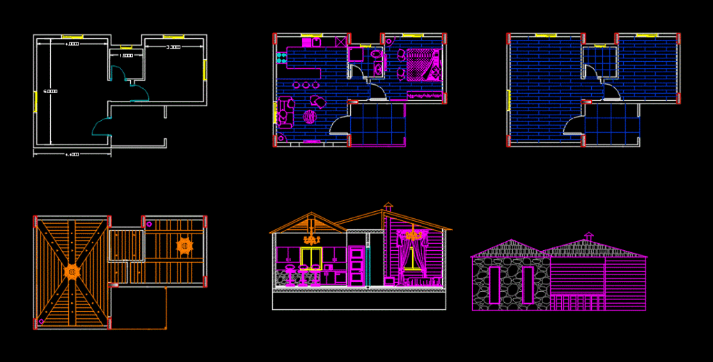 Chalet DWG Block for AutoCAD