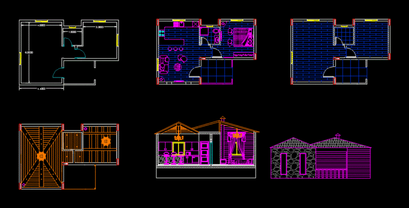 Chalet DWG Block for AutoCAD