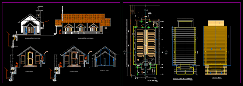Chapel DWG Block for AutoCAD