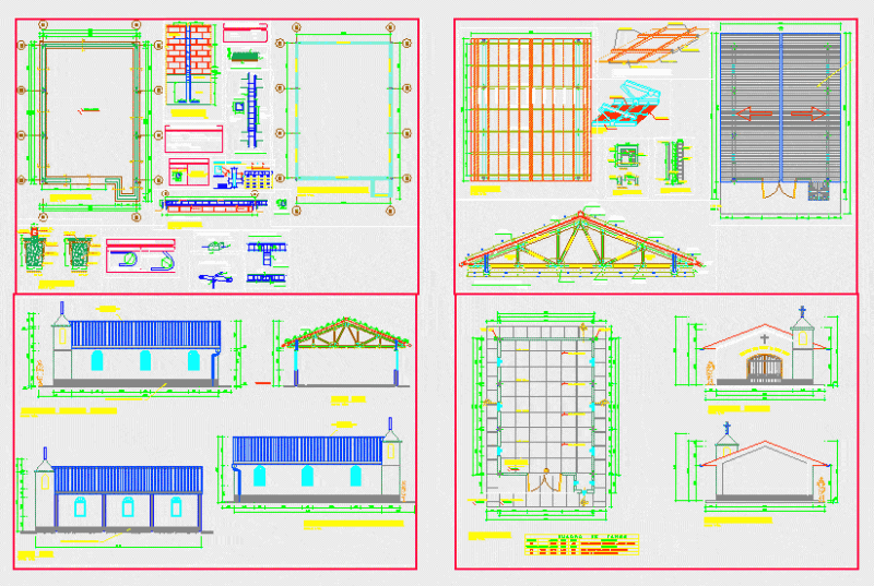 Chapel DWG Block for AutoCAD