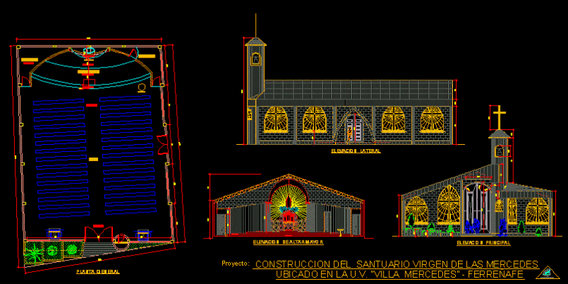Chapell DWG Block for AutoCAD