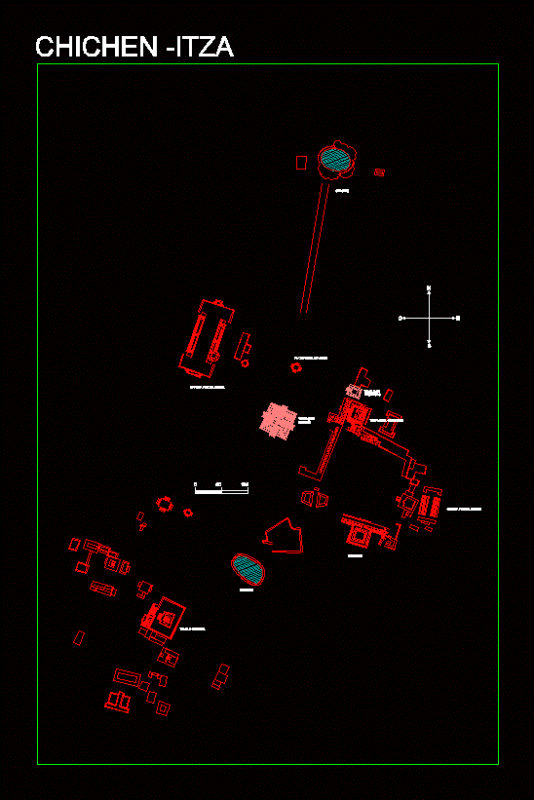 Chichen – Itza DWG Block for AutoCAD