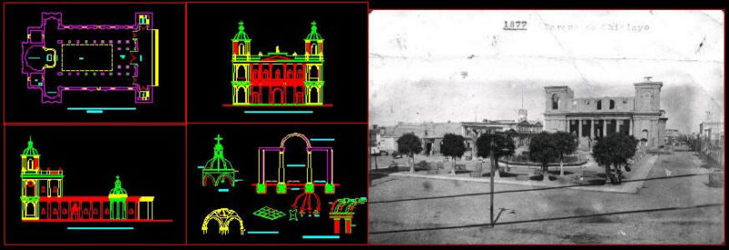 Chiclayo Cathedral DWG Block for AutoCAD