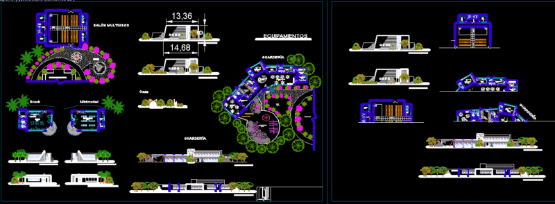 Child Care – Comunal Center DWG Section for AutoCAD