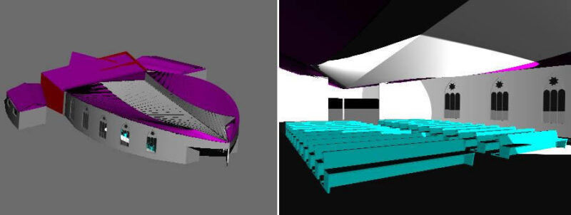 Church 3D DWG Model for AutoCAD