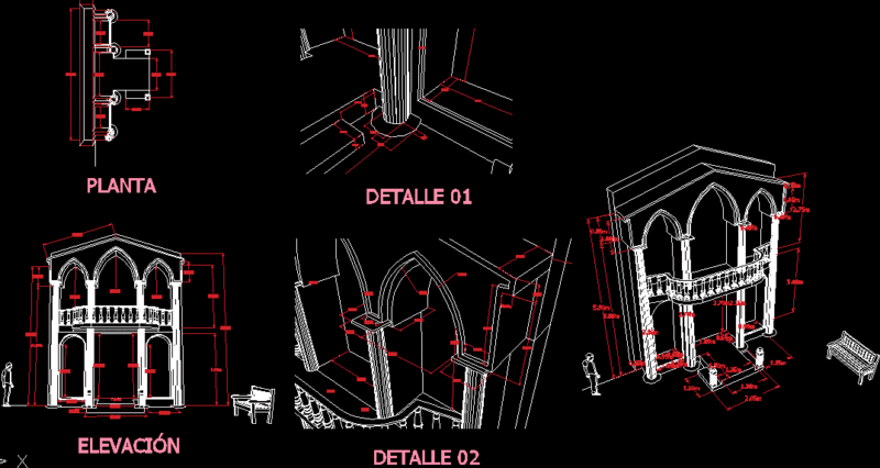 Church Altar DWG Plan for AutoCAD