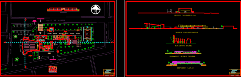 Church And Parish Complex DWG Block for AutoCAD