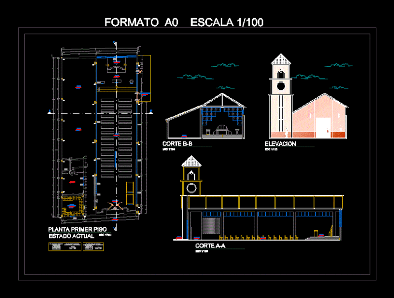Church December 3 DWG Elevation for AutoCAD