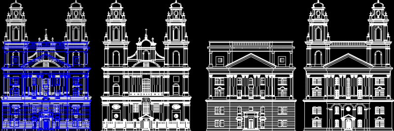 Church DWG Block for AutoCAD