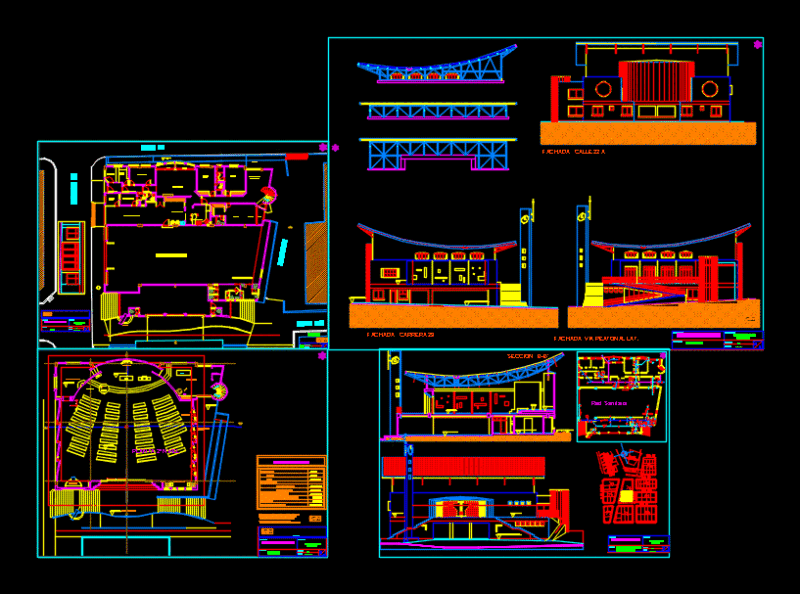 Church DWG Block for AutoCAD