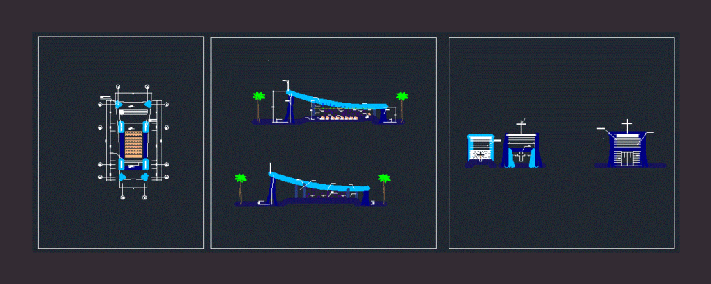 Church DWG Elevation for AutoCAD