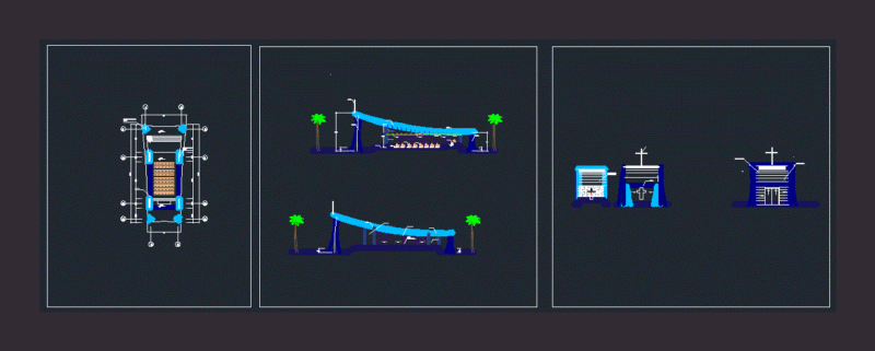 Church DWG Elevation for AutoCAD