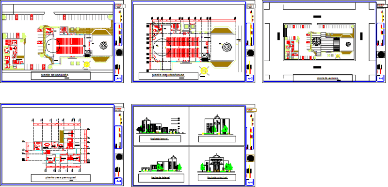Church DWG Elevation for AutoCAD