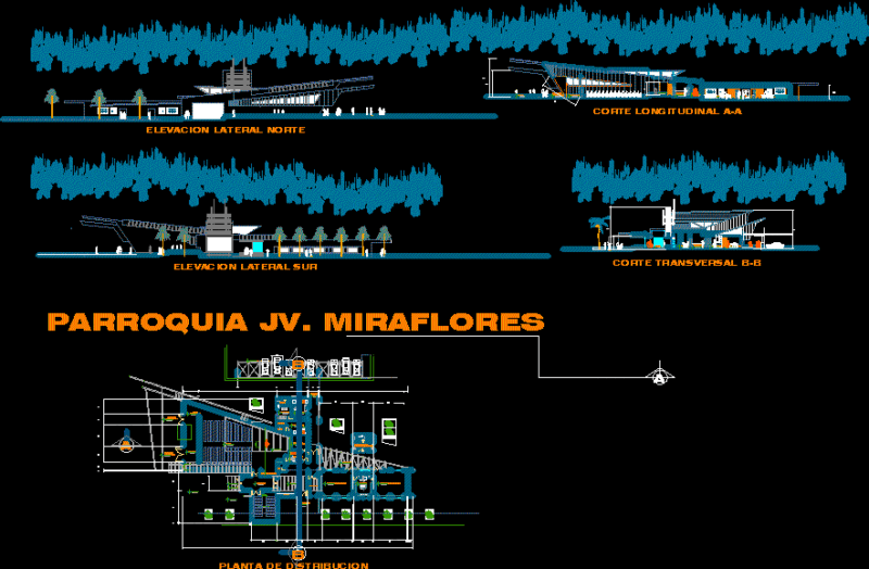 Church DWG Plan for AutoCAD