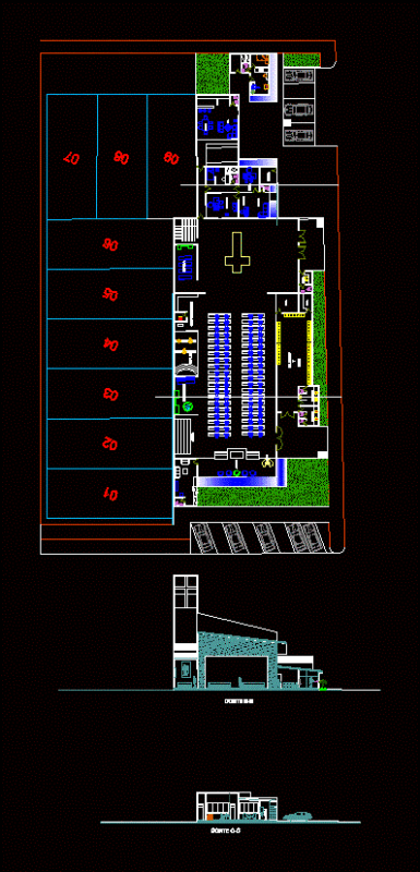 Church DWG Section for AutoCAD