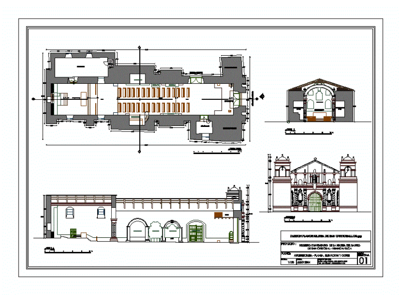 Church Of San Cristobal – Huancavelica DWG Block for AutoCAD