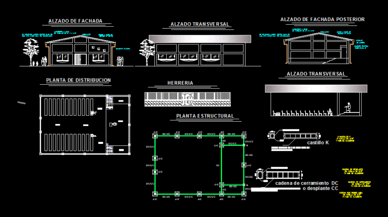Church Of The Nazarene Project Acapetahua ; DWG Full Project for AutoCAD