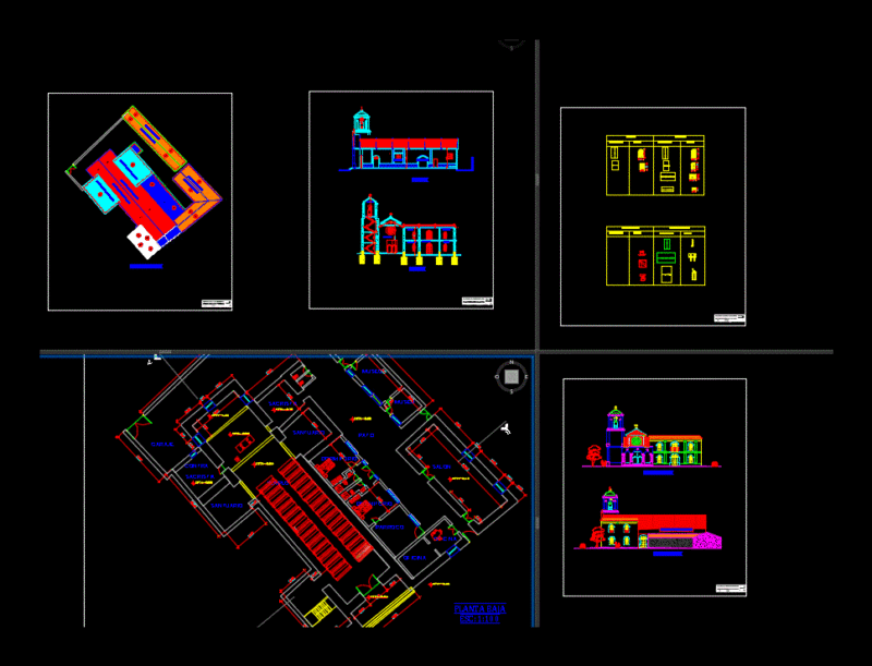 Church Padcaya – Bolivia DWG Plan for AutoCAD