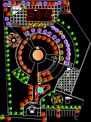 City Hall Park Layout DWG Detail for AutoCAD • Designs CAD