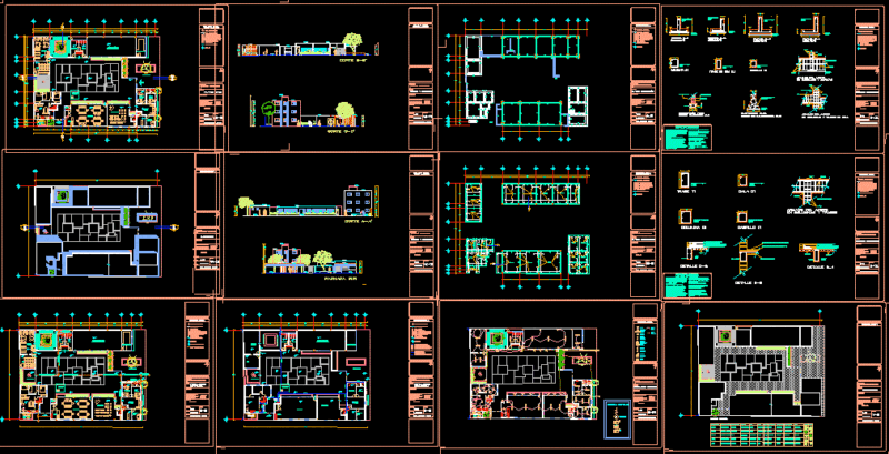 City Halls DWG Section for AutoCAD