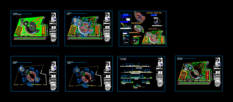 Ciudad Judicial DWG Block for AutoCAD