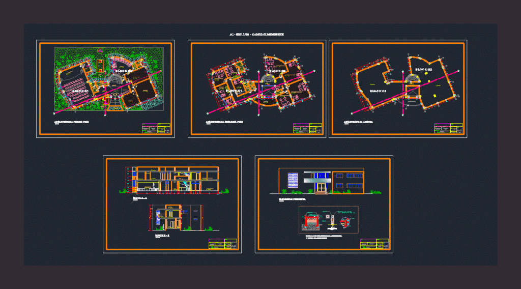 Civic Center DWG Section for AutoCAD