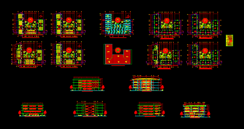 Classroom Building DWG Section for AutoCAD