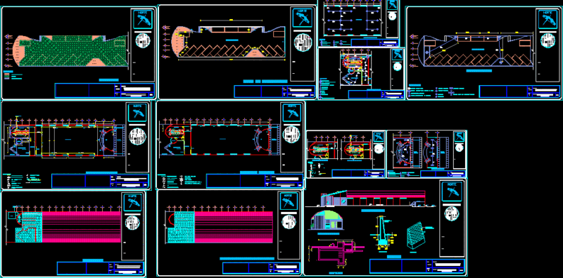 Classroom Multiple Uses DWG Section for AutoCAD