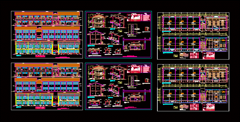 Classrooms – Laboratories DWG Elevation for AutoCAD