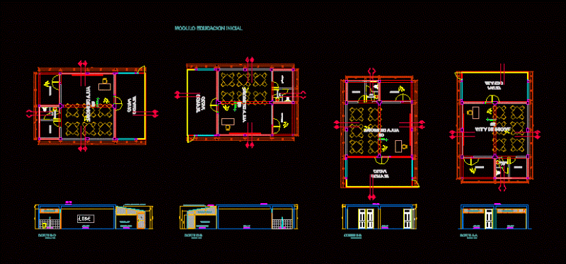 Classrooms Entry Level DWG Block for AutoCAD
