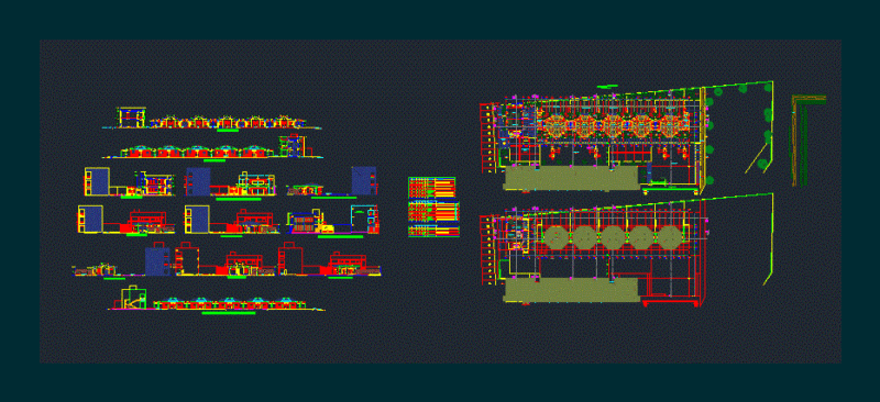 Classrooms Garden DWG Section for AutoCAD