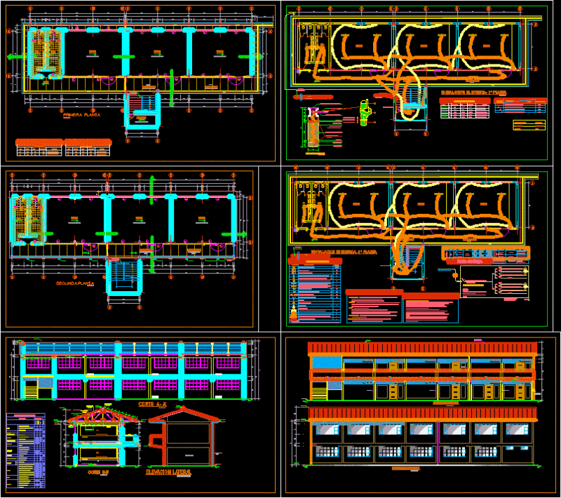 Classrooms Of Huancayo College DWG Section for AutoCAD