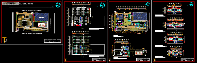 Club Hotel, Apartment, Hotel, Lodging Hotel 2D DWG Plan for AutoCAD
