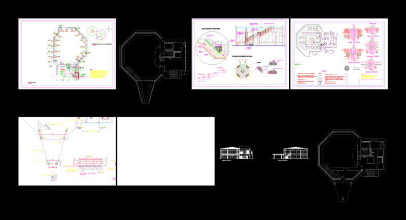 Restaurant, Hotel 2D DWG Full Project for AutoCAD