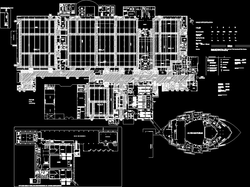 Clyde Auditorium, Glasgow, Scotland, By Foster And Partners, 1997 DWG Block for AutoCAD