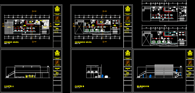 Coffee Bar DWG Section for AutoCAD