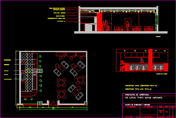 Coffee Bar DWG Section for AutoCAD • Designs CAD