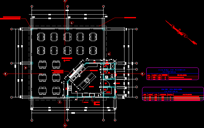 Cafeteria With Floor Plans 2D DWG Design Plan for AutoCAD 