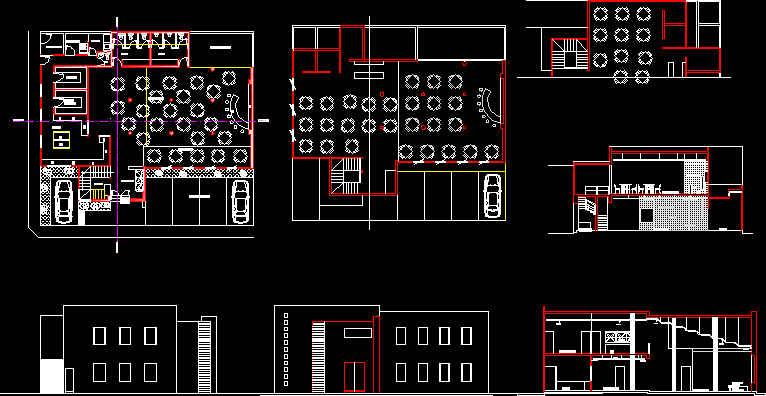 Restaurant, Hotel, Roof Top Hotel 2D DWG Plan for AutoCAD â€¢ Designs CAD